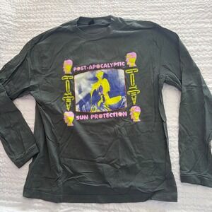 Brain Dead Post-Apocalyptic Sun Protection Long Sleeve Graphic Tee Grey Mens M